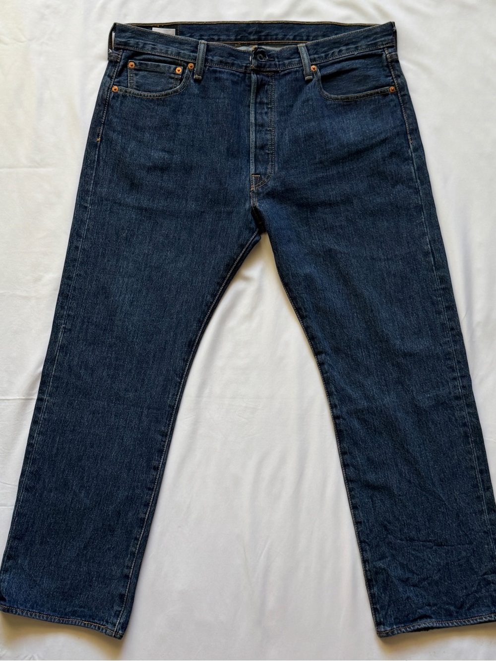 Levi's 501 36x28 Dark Blue Wash- Indigo- Straight Leg Button Fly